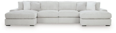 Estupendo seccional de 4 piezas con chaise longue doble