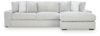 Estupendo sofá seccional de 2 piezas con chaise longue