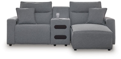 Seccional reclinable eléctrico Modmax II de 3 piezas con chaise longue y consola de audio
