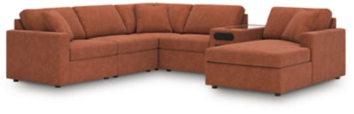 Seccional Modmax de 6 piezas con sistema de audio y chaise longue