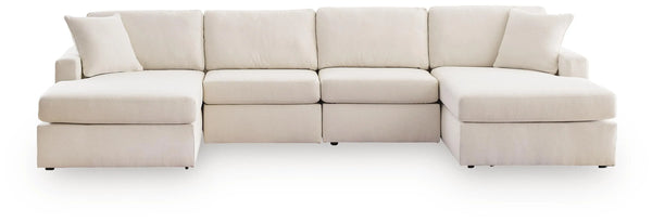 Chaise seccional doble con almacenamiento de 4 piezas Modmax