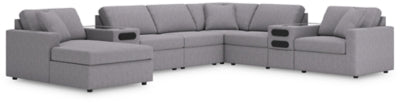 Seccional Modmax de 8 piezas con sistema de audio y chaise longue