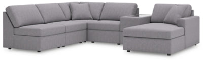 Seccional Modmax de 6 piezas con chaise longue