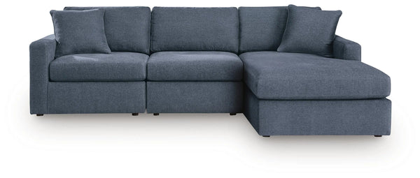 Sofá seccional de 3 piezas Modmax con almacenamiento y chaise longue