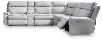 Seccional reclinable Grafton Pike de 6 piezas con consola de almacenamiento