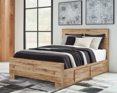 Cama Queen Hyanna con paneles y dos laterales de almacenamiento