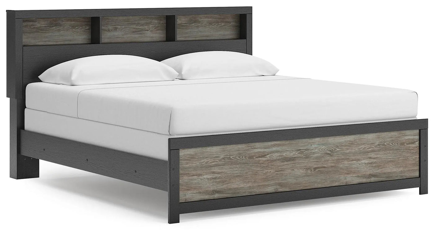 Cama con paneles y librería Jonnifer King