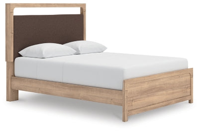 Cama Queen con plataforma tapizada Hollymount