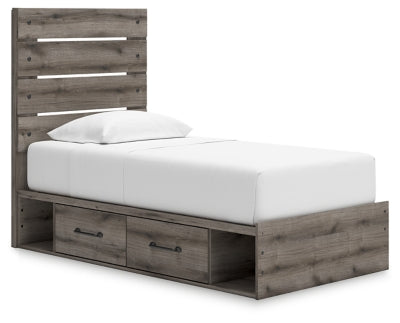 Cama doble con almacenamiento y paneles Urbanoore