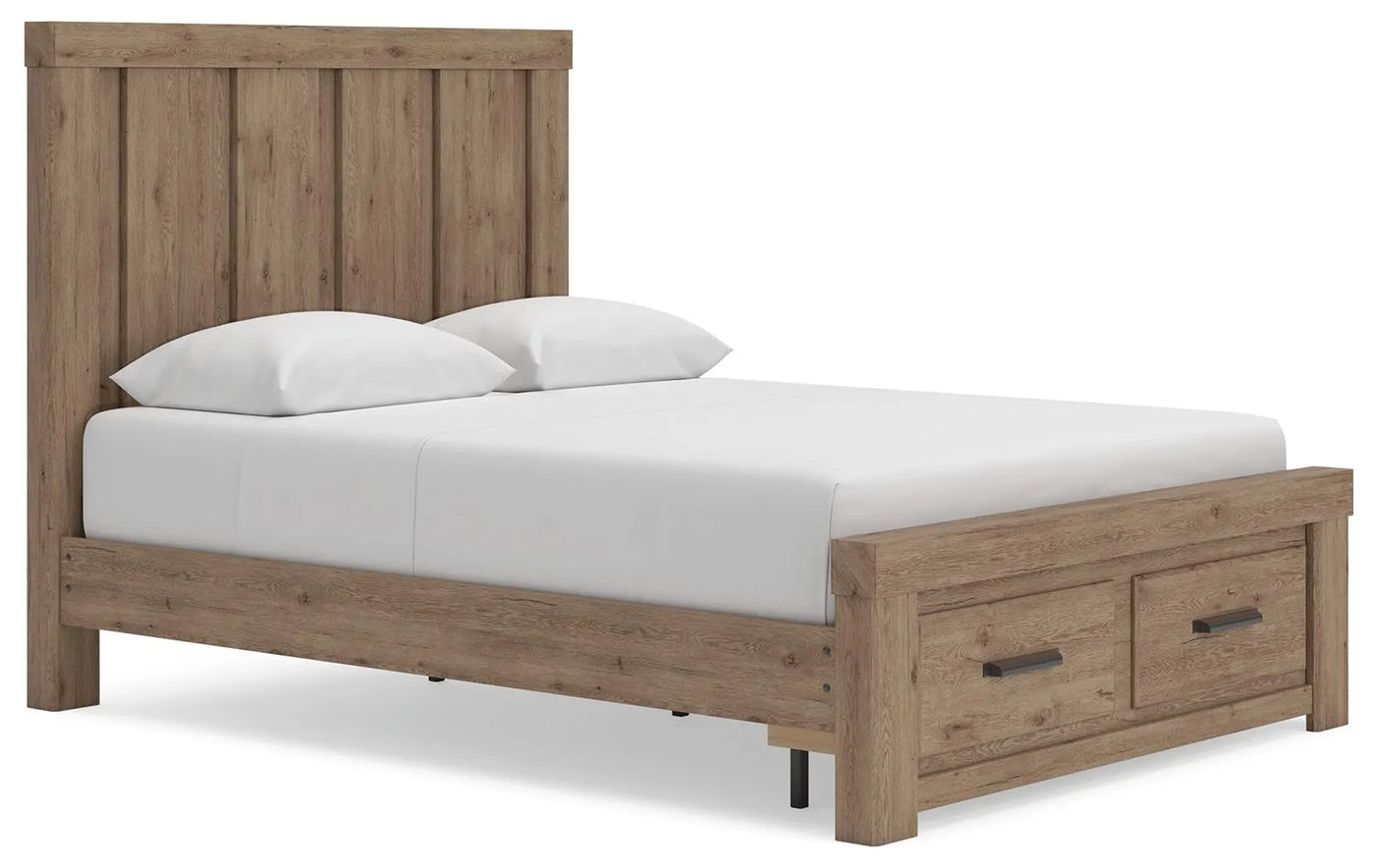 Cama Garistyn Queen con almacenamiento y paneles