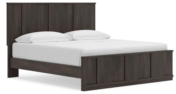 Cama con plataforma y paneles Jadiston King