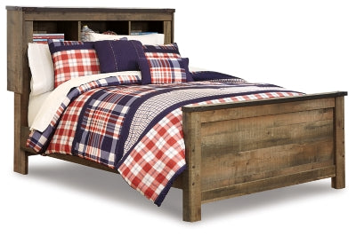 Cama con panel y librería completa Trinell