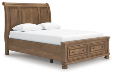 Cama tipo trineo Vandenmore Queen con espacio de almacenamiento