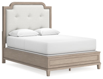 Cama Queen Jorlaina con paneles tapizados