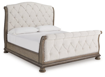 Cama de trineo tapizada Ardenfield King