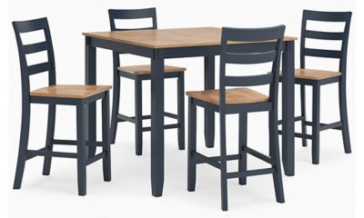 Mesa de comedor Gesthaven de altura de mostrador y 4 taburetes (juego de 5)