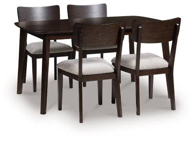 Mesa de comedor y 4 sillas Dantenton (juego de 5)