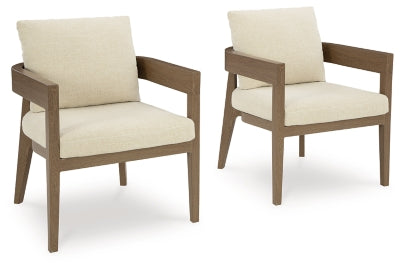 Sillón de comedor exterior Serene Bay con cojín (juego de 2)