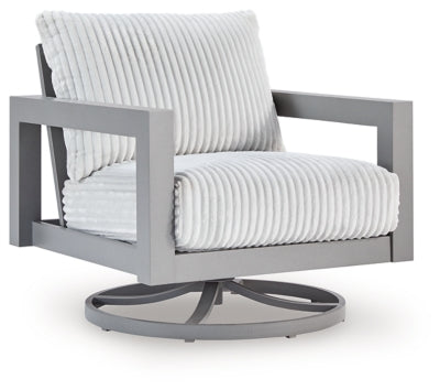 Silla giratoria de exterior Moonlight View con cojín
