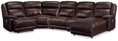 Seccional reclinable de 5 piezas con chaise longue VonKurt