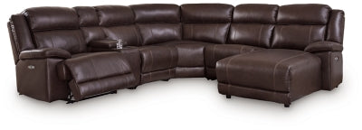 Seccional reclinable eléctrico de 6 piezas con chaise longue VonKurt