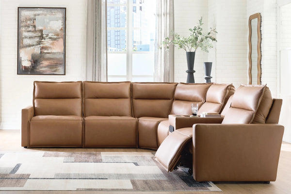 Arrington 6-Piece Power Reclining Sectional with Audio Console