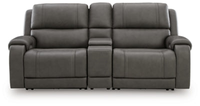 Sofá de dos plazas reclinable eléctrico de 3 piezas con consola 5Z-Harrenhurst