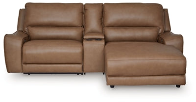 Seccional reclinable eléctrico de 3 piezas Silverbrooke con chaise longue