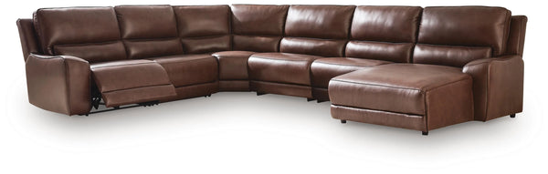 Silverbrooke 7-Piece Reclining Sectional with Chaise and Storage Consoles