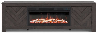 Mueble para TV Cayboni de 71" con chimenea eléctrica