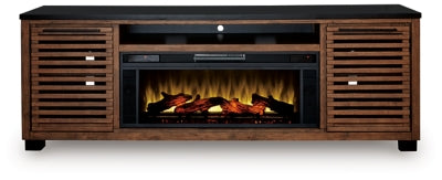 Mueble para TV Kallari de 84" con chimenea eléctrica