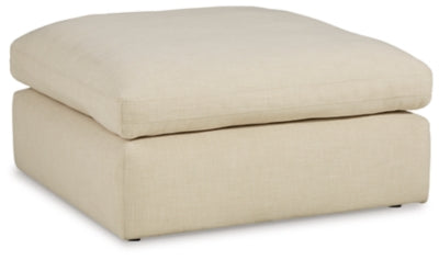 Elyza Oversized Accent Ottoman - Linen