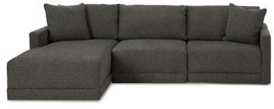 Seccional de 3 piezas con chaise longue Evey - Granito