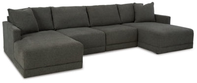 Evey 4-Piece Sectional with Chaise - Granite