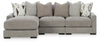 Sofá seccional de 3 piezas con chaise longue Aslan Court