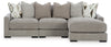 Sofá seccional de 3 piezas con chaise longue Aslan Court