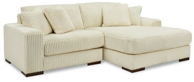 Seccional de 2 piezas Lindyn con chaise longue - Marfil