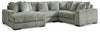 Seccional Lindyn de 4 piezas con chaise longue