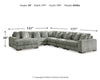 Seccional Lindyn de 6 piezas con chaise longue