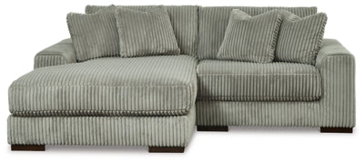 Seccional de 2 piezas Lindyn con chaise longue - Niebla