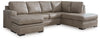 Seccional de 2 piezas con chaise longue Amuleto