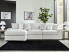 Estupendo sofá seccional de 3 piezas con chaise longue