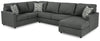 Seccional de 3 piezas con chaise longue Edenfield