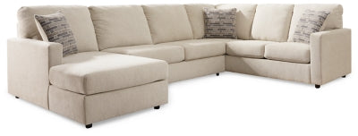Seccional de 3 piezas con chaise longue Edenfield - Lino
