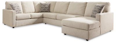 Seccional de 3 piezas con chaise longue Edenfield - Lino
