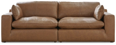 Emilia 2-Piece Sectional Loveseat - Caramel