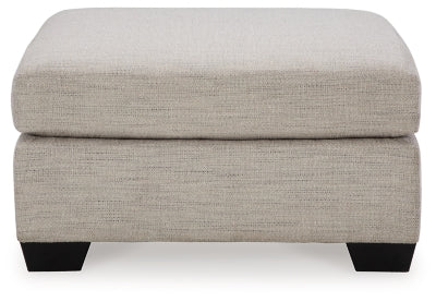 Mahoney Oversized Accent Ottoman - Pebble
