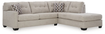 Mahoney 2-Piece Sleeper Sectional with Chaise - Pebble