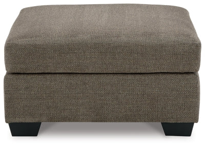 Mahoney Oversized Accent Ottoman - Chocolate