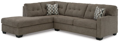 Mahoney 2-Piece Sleeper Sectional with Chaise - Chocolate